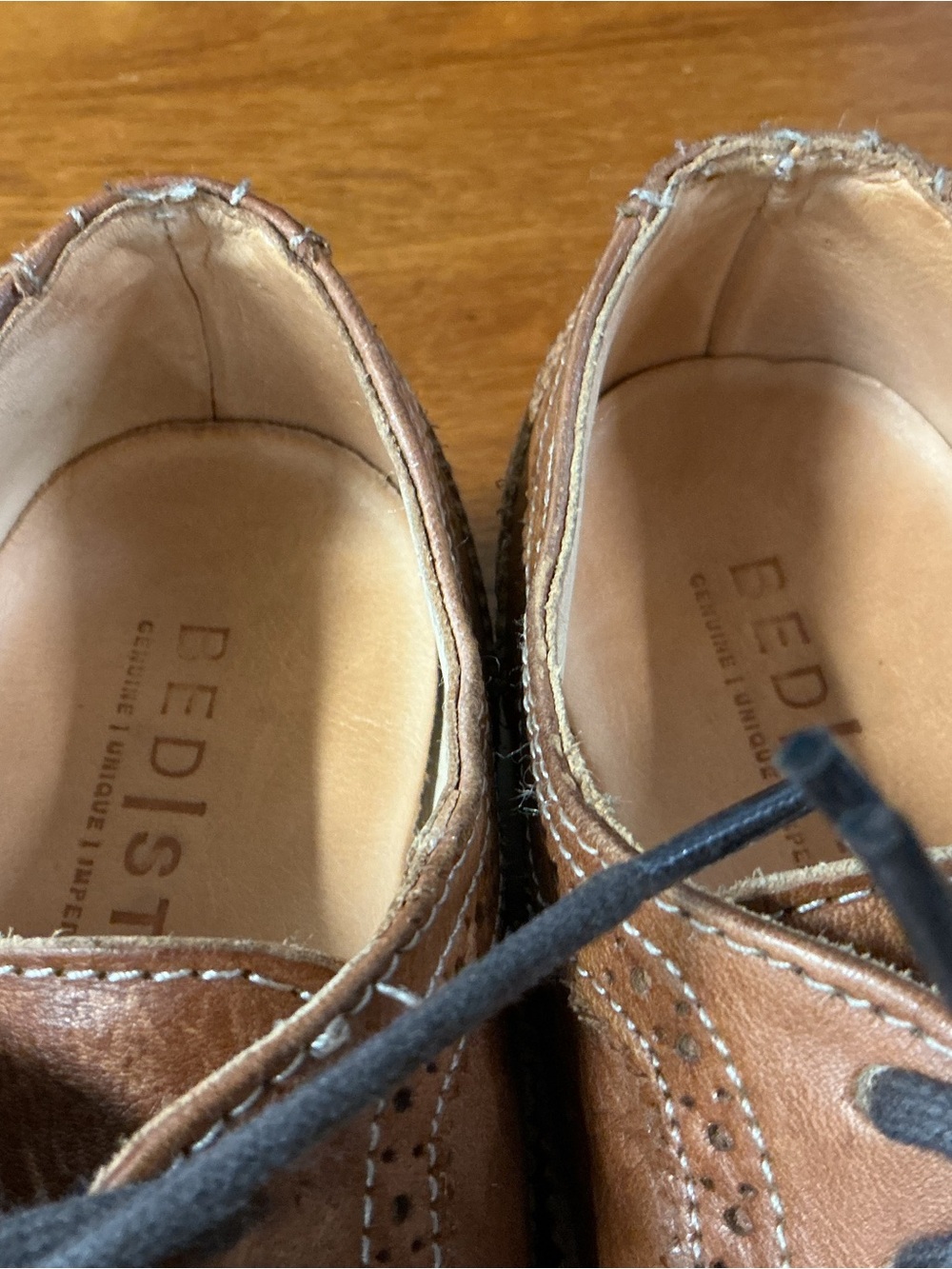 Bed Stu Lita Channing Oxford Shoes Wingtip Cobbler Distressed Leather Women 6.5 - Picture 6 of 9